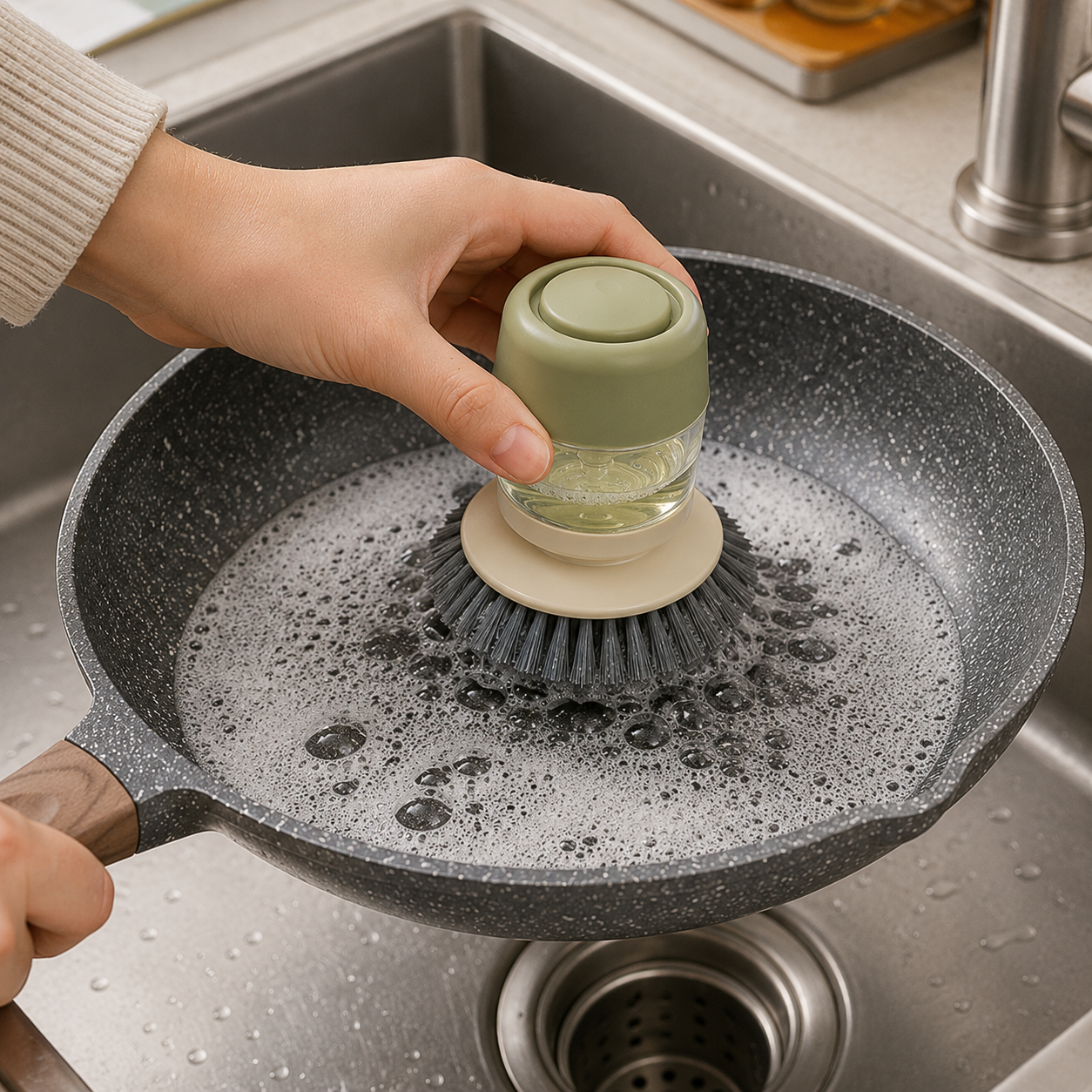VEXEO® Scrub Pro | Soap Dispensing Palm Brush